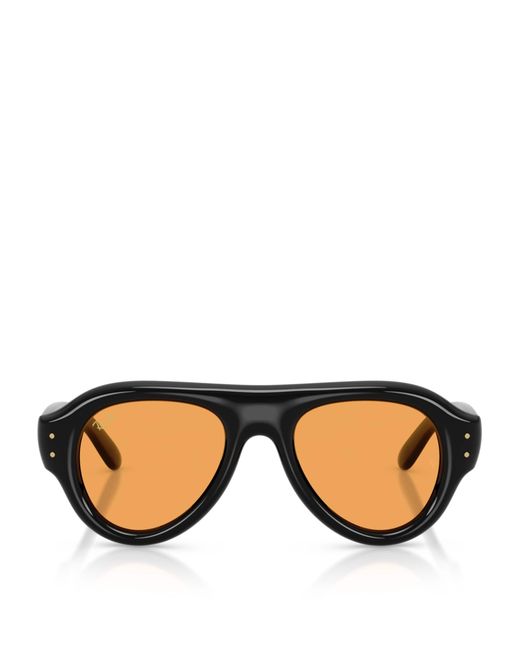 Ray-Ban Black Aviator Puffer Sunglasses