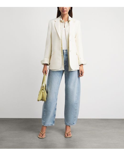 Agolde Blue Luna Pierced Tapered Jeans