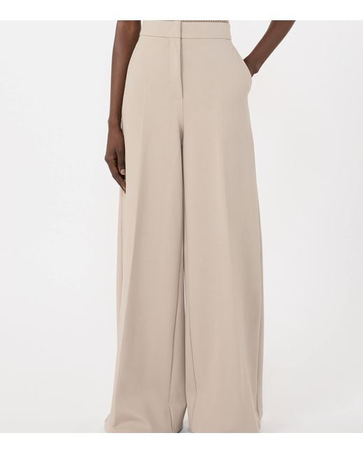 Max Mara Natural Jersey Wide-Leg Trousers