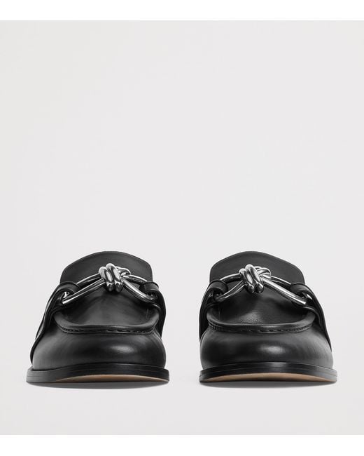 Bottega Veneta Black Calfskin Astaire Loafers for men