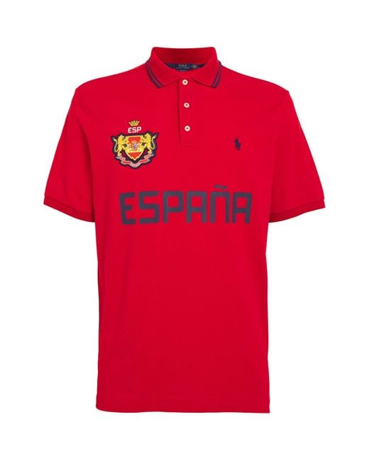 Polo Ralph Lauren Red Cotton Spain Polo Shirt for men
