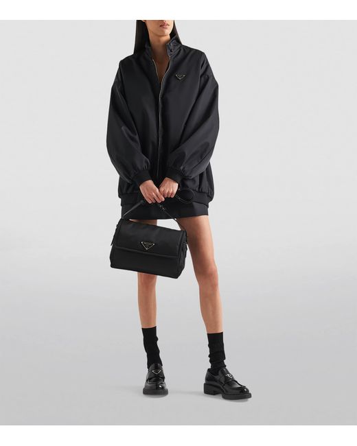 Prada Black Re-Nylon Padded Shoulder Bag