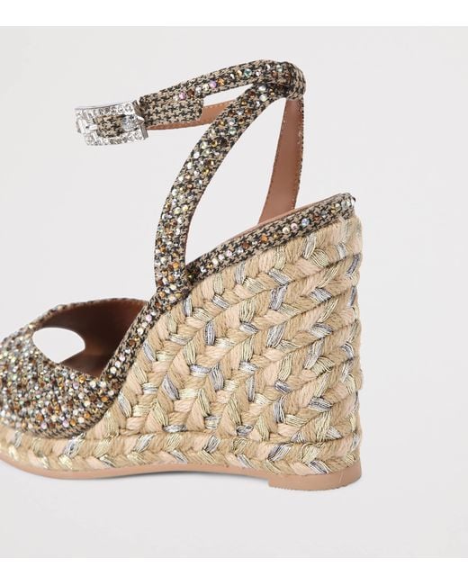 Kurt Geiger Metallic Embellished Wedge Sandals