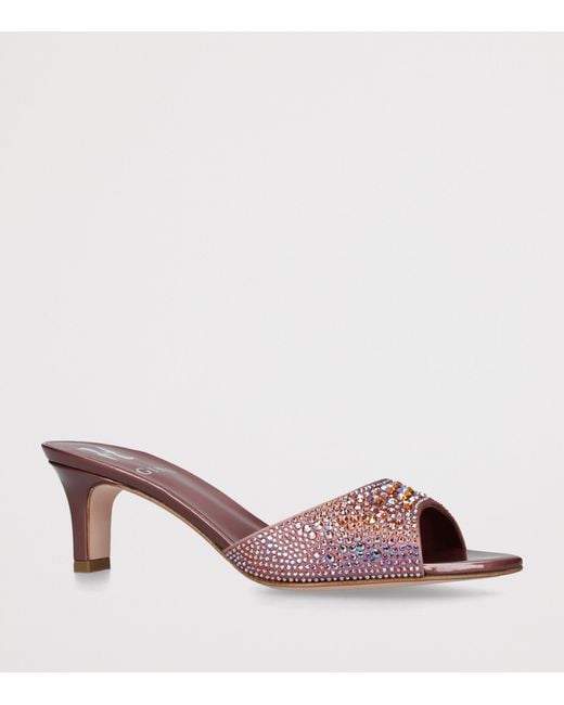 Gina Pink Crystal Comet Mules 55