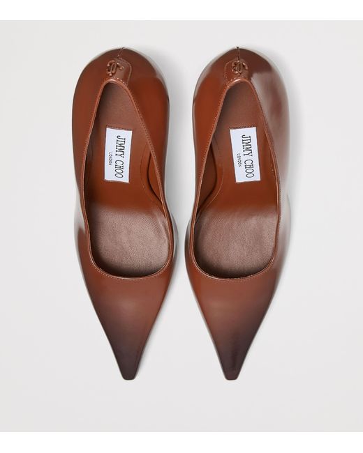 Jimmy Choo Brown Ixia 95 Leather Ombré Pumps