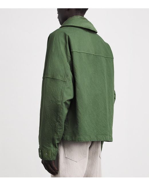 Stone Island Green Panama Field Jacket for men