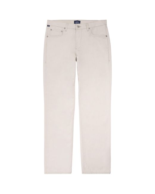 Citizens of Humanity White Cotton-Linen Elijah Straight Jeans for men
