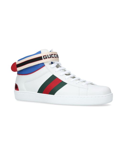 Gucci White Ace High-top Sneakers for men