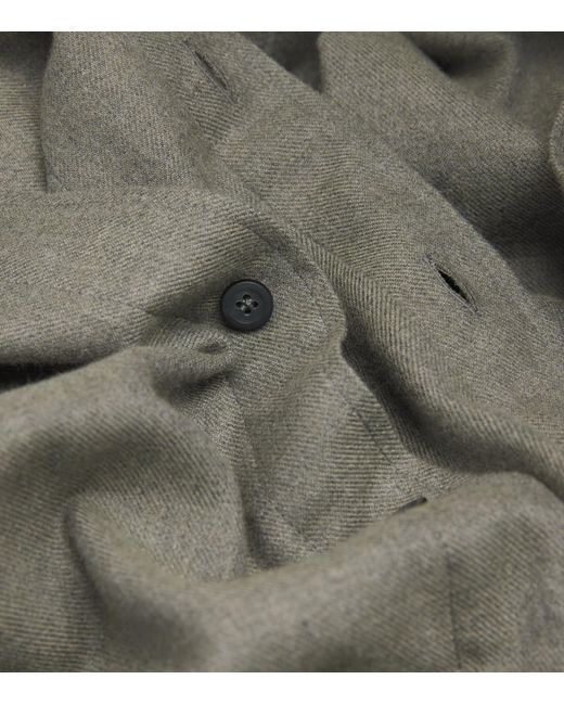 Sease Gray Cotton Button-Up Shirt for men
