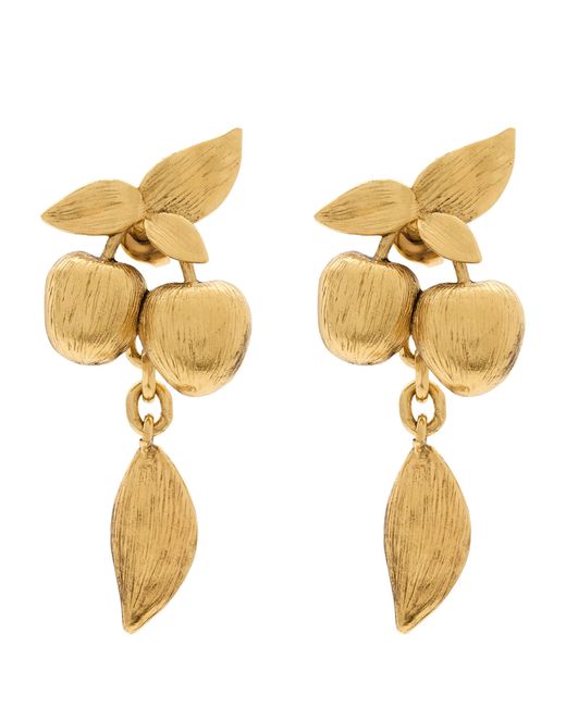 Saint Laurent Metallic Cherry-Bob Earrings