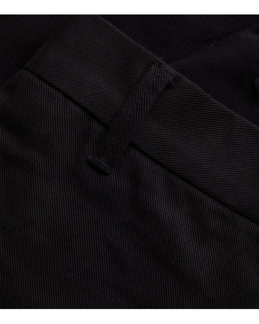 Emporio Armani Black Stretch-cotton Chinos for men