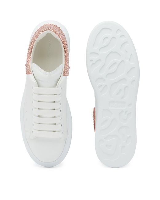Alexander McQueen White Crystal-embellished Oversized Sneakers