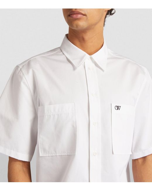 Off-White c/o Virgil Abloh White Cotton Short-sleeve Shirt for men