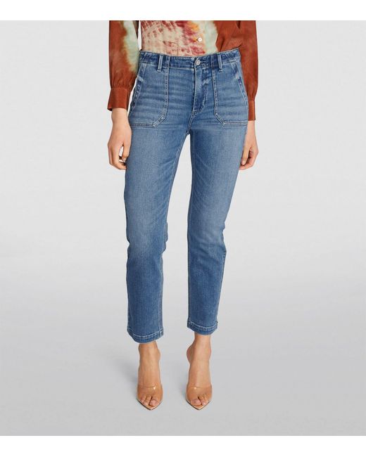 PAIGE Blue Mayslie Straight Ankle Jeans