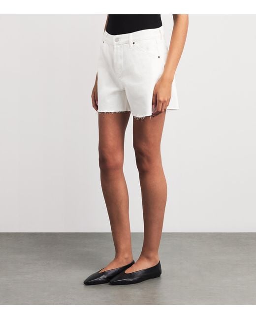 Still Here White Denim Shorts