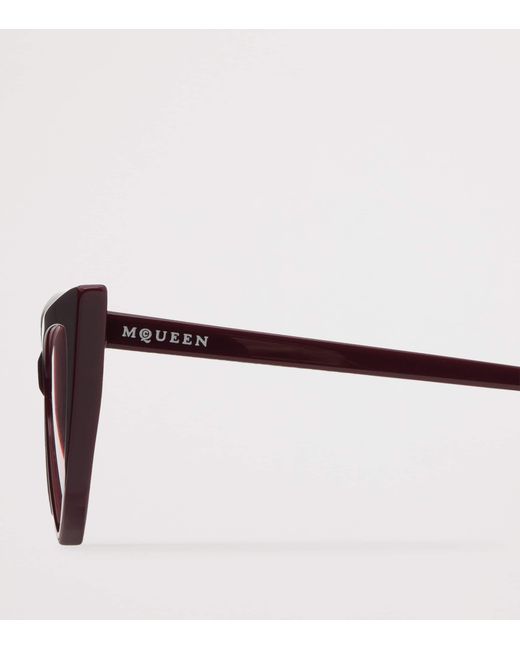 McQueen Pink Acetate Spike Sunglasses