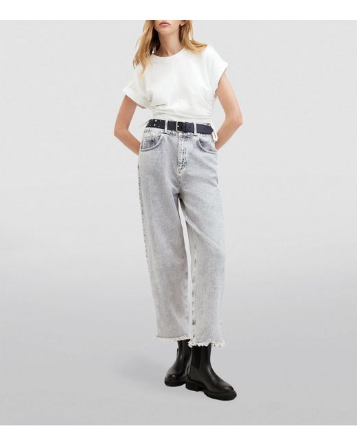 AllSaints Gray Hailey Straight Jeans