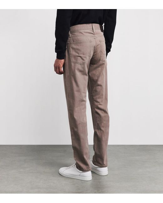 Brioni Gray Meribel Straight Jeans for men