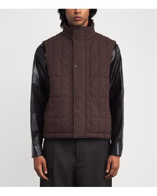 Stone Island Brown Ghost Piece Econyl Padded Gilet for men