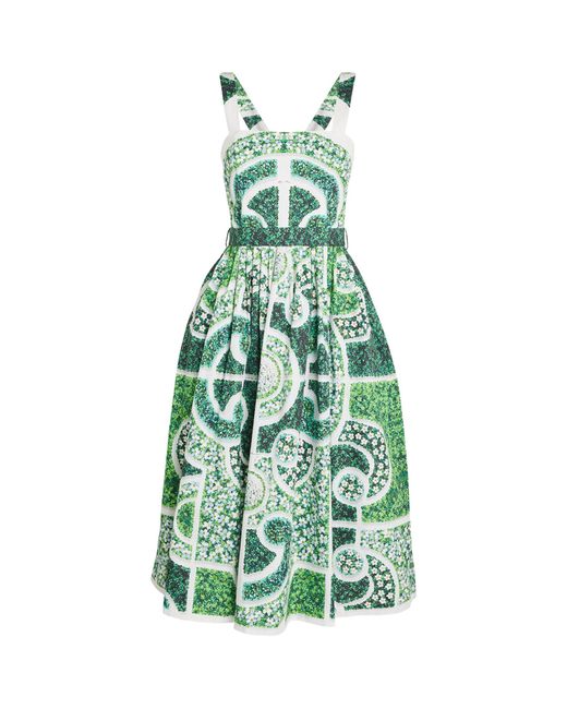 Mary Katrantzou Green Topiary Midi Dress