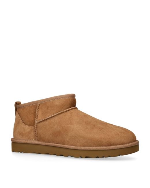 Ugg Brown Suede Classic Ultra Mini Boots for men