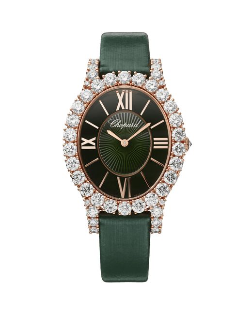Chopard Metallic Medium And Diamond Heure Du Diamant Oval Watch
