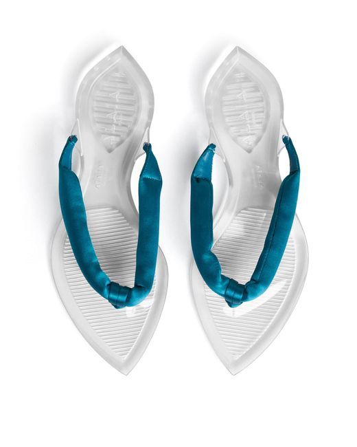 Alaïa Blue Invisible Thong Flip Flops