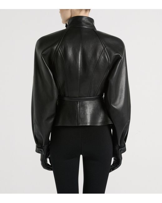 Balmain Black Lambskin Leather Jacket
