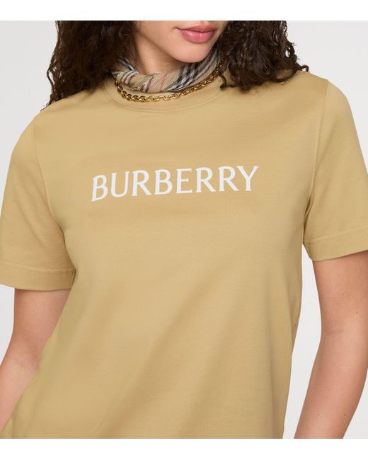 Burberry Natural Cotton Logo T-Shirt