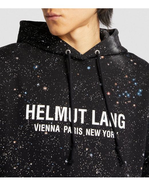 Helmut Lang Black Stars Logo Hoodie for men
