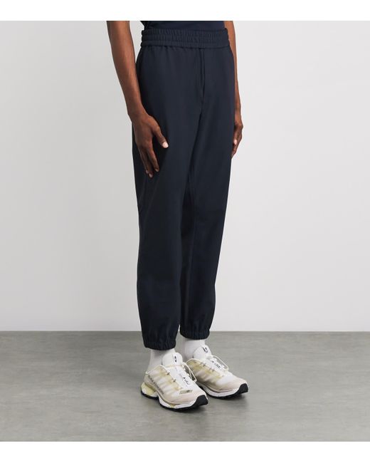 Moose Knuckles Blue Cuffed Logo Track Pants for men
