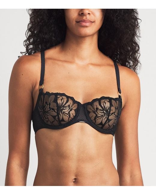 Chantelle Black Embroidered Fleurs Balconette Bra