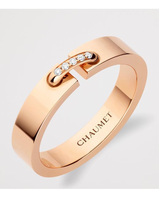 Chaumet Pink And Diamond Liens De Évidence Wedding Ring