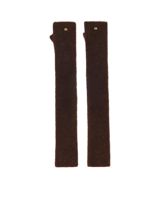 Maje Brown Yak-Blend Mittens