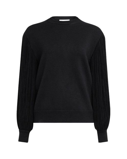 Alaïa Black Wool-Blend Tassle Sweater