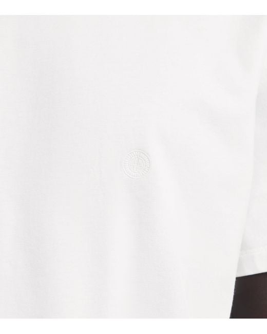 Harrods White Cotton Logo T-Shirt for men
