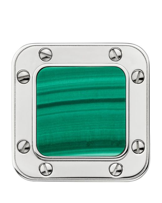 Cartier Sterling And Malachite Santos De Cufflinks in Green for Men Lyst UK
