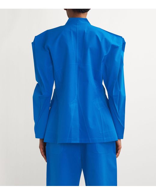 Issey Miyake Blue Fixed In Time Blazer
