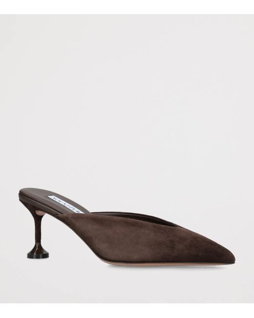 Aquazzura Brown Suede Bisous Pumps 65