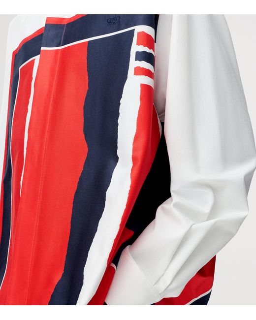 Loewe Red Geometric Print Shirt for men