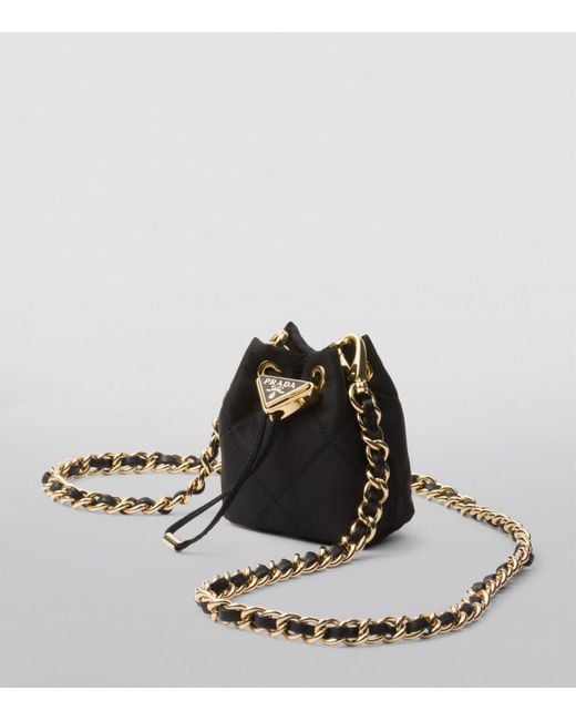 Prada Mini Re Nylon Quilted Pouch in Black Lyst UK