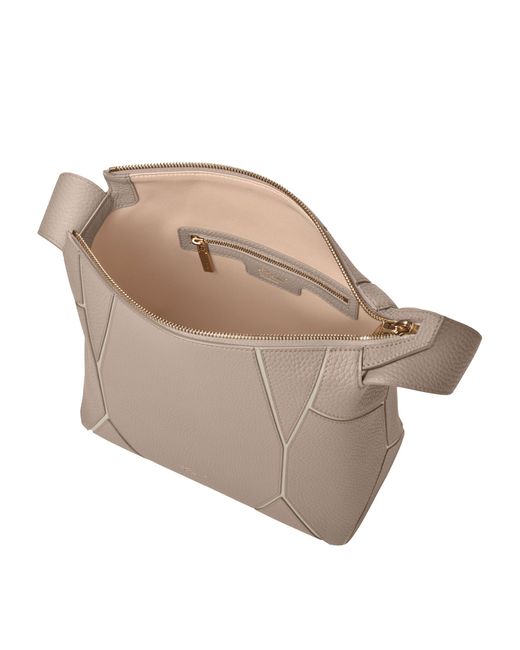 Chopard White Grained Calfskin Diamond Shoulder Bag