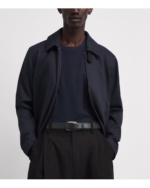 Elliot Rhodes Black Grained Leather Belt for men