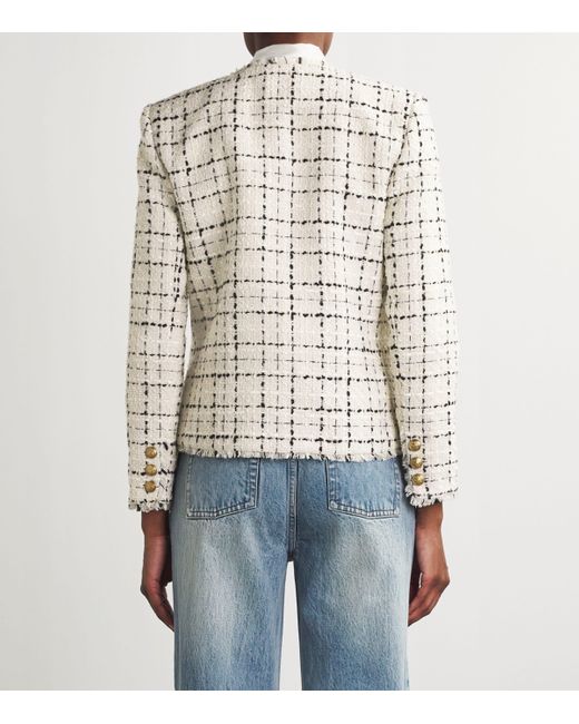 Alice + Olivia Natural Tweed Dumont Jacket