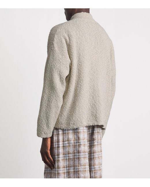 Picante Gray Boucle Hover Zip-Up Cardigan for men