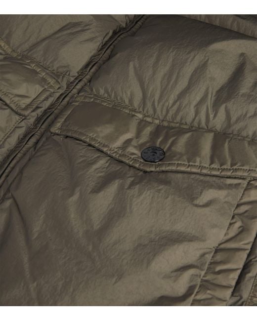 Stone Island Green Wind-Resistant Hooded Parka for men