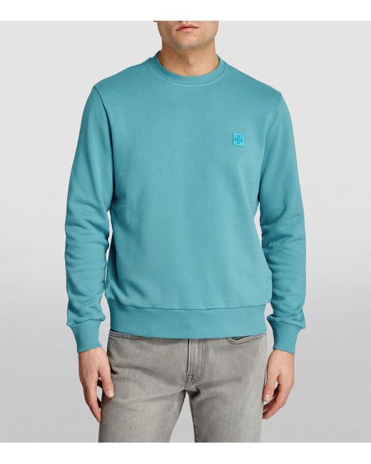 Jacob Cohen Blue Logo-patch Sweatshirt for men