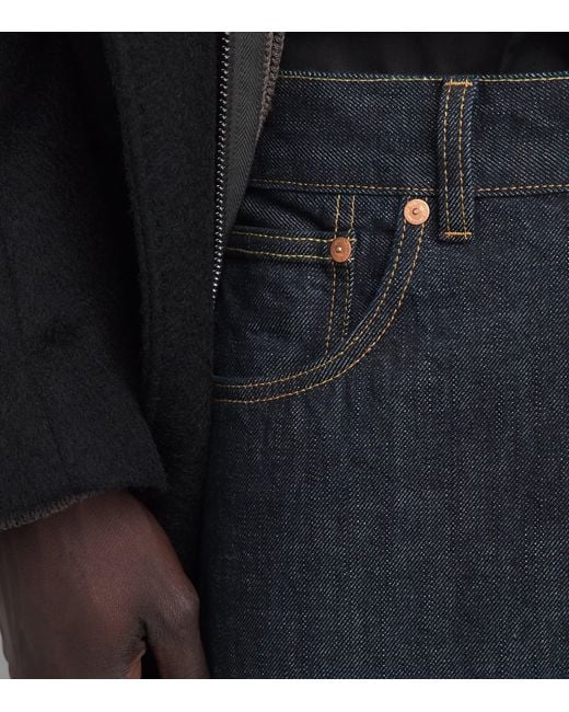 Our Legacy Blue Third Cut Wide-Leg Jeans for men