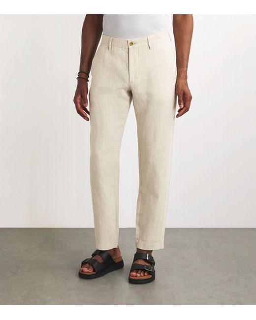 NN07 Natural Linen Theo Trousers for men