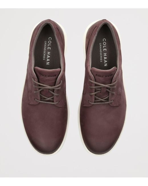 Cole Haan Brown Leather Grand Crosscourt Oxford Sneakers for men